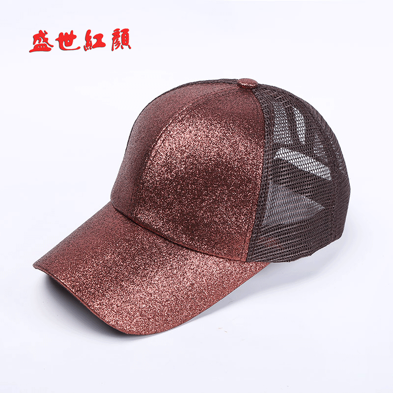 Wholesale Sequined hollow breathable cap